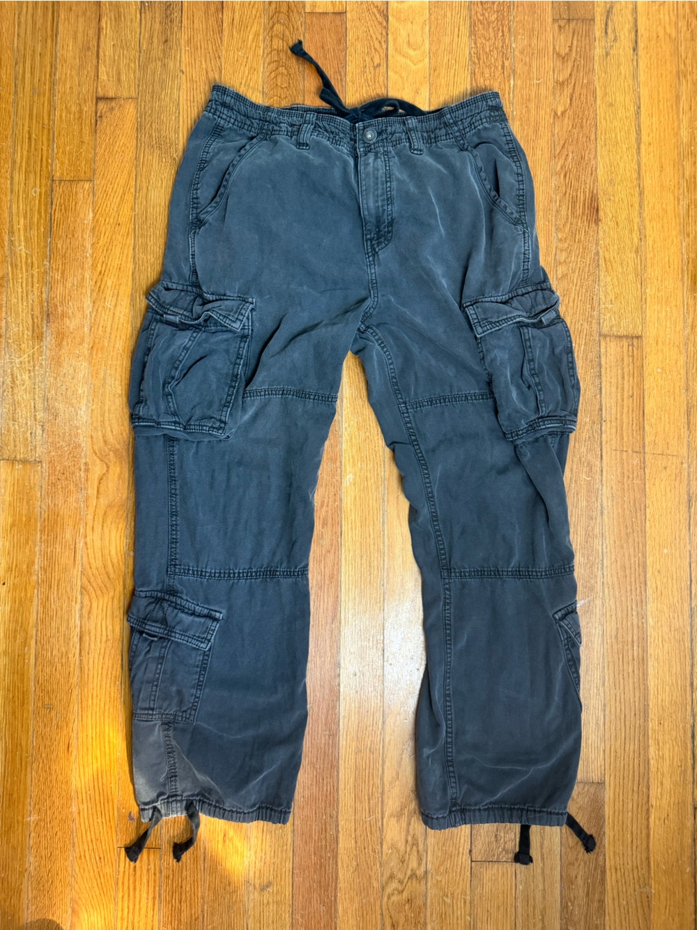 Aeropostale Black Cargo Jogger Pants